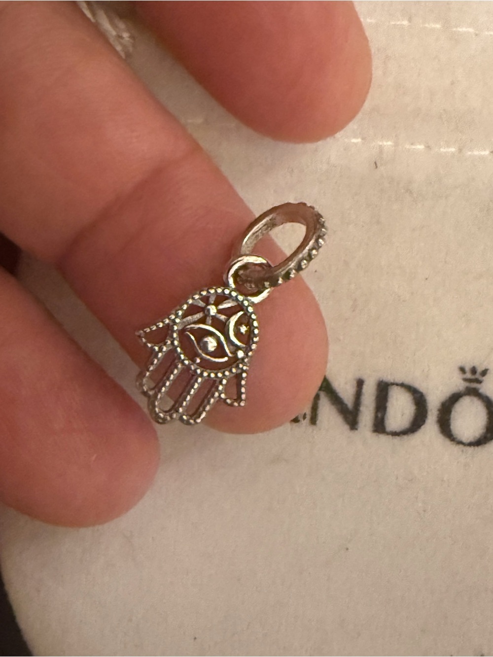 Pandora Silver Hamsa Hand Dangle Charm